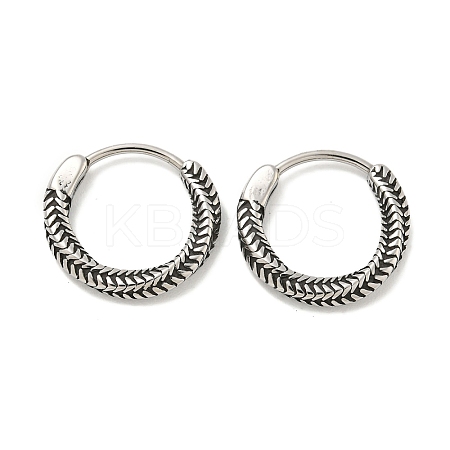316 Surgical Stainless Steel Hoop Earrings LS-EJEW-D096-09O-AS-1