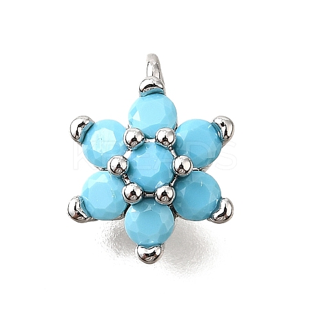 Brass Micro Pave Cubic Zirconia Pendants KK-D356-01B-P-1