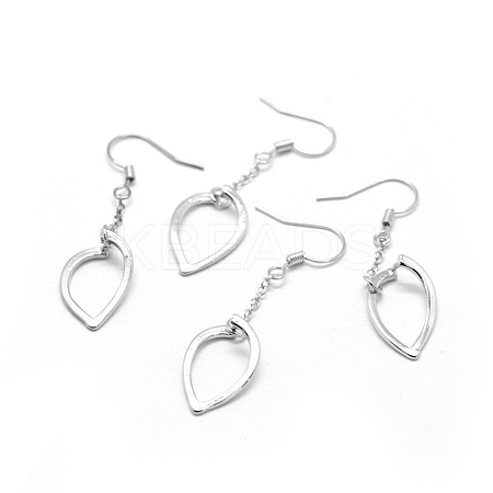 Brass Earrings Hook Findings KK-L184-29P-1