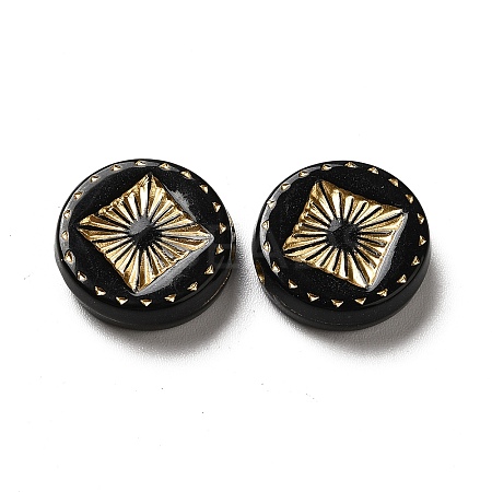 Opaque Plating Acrylic Beads X-OACR-L013-031A-1