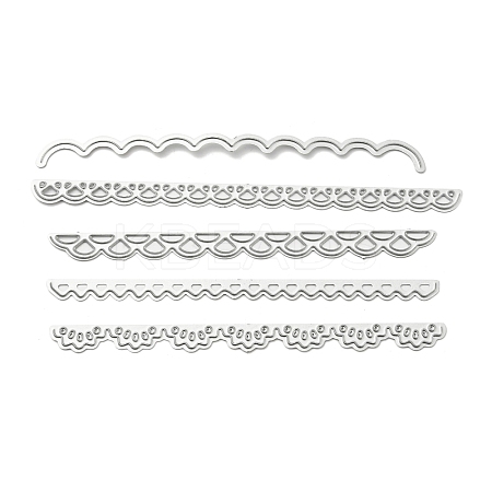 5Pcs 5 Styles Carbon Steel Lace Cutting Dies Stencils DIY-UN0003-71-1