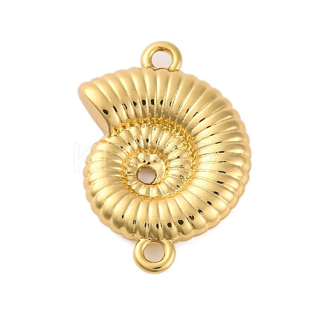 Rack Plating Brass Shell Shape Connector Charms KK-Z070-14G-1