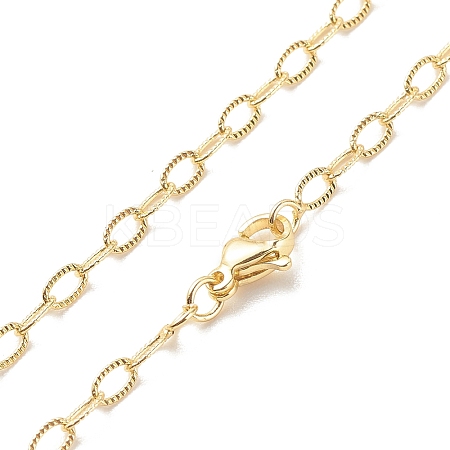 Brass Cable Chains Necklace for Women X-NJEW-P265-32G-1