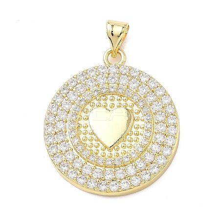 Brass Micro Pave Cubic Zirconia Pendants KK-H539-17A-06-1