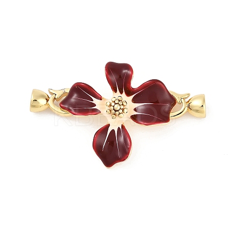 Brass Enamel Fold Over Clasps KK-U043-10G-01-1