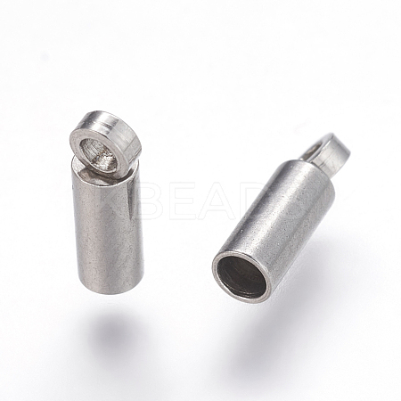 Tarnish Resistant 304 Stainless Steel Cord Ends X-STAS-P162-11-2mm-1