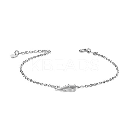 SHEGRACE Beautiful 925 Sterling Silver Link Bracelets JB105A-1