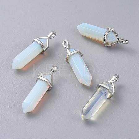 Opalite Double Terminated Pointed Pendants G-XCP0001-38-1