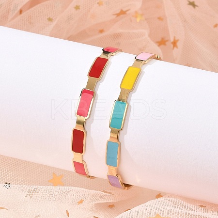 304 Stainless Steel Cuff Bangles for Women BJEW-Z087-10G-1