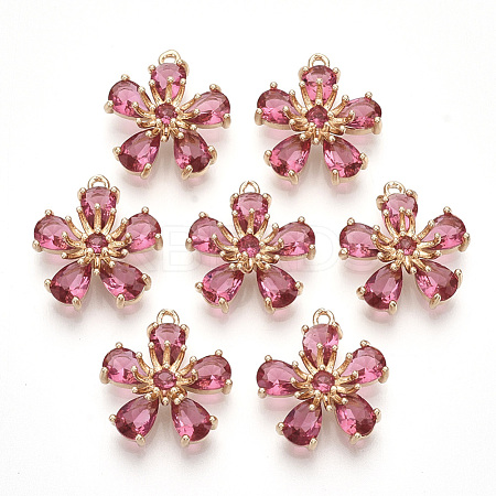 Transparent Glass Pendants X-GLAA-R212-06C-1