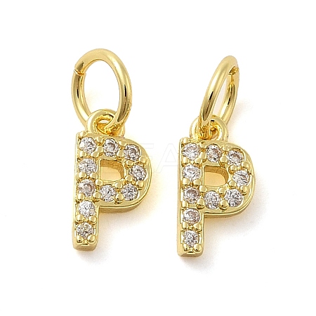 Brass Micro Pave Cubic Zirconia Pendants KK-M273-02G-P-1