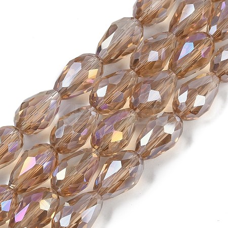 Transparent Electroplate Glass Beads Strands LS-EGLA-N013-T4mm-B23-1