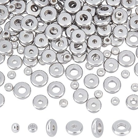 180Pcs 3 Style 304 Stainless Steel Spacer Beads STAS-DC0002-18-1