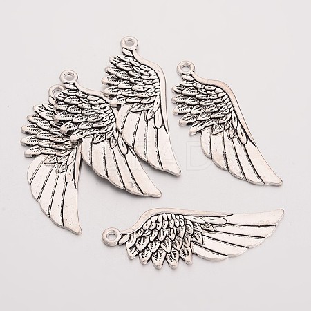 Tibetan Style Alloy Wing Large Pendants LS-EAAA036Y-NF-1