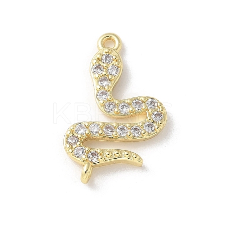 Brass Micro Pave Clear Cubic Zirconia Pendants LS-KK-S505-05G-1