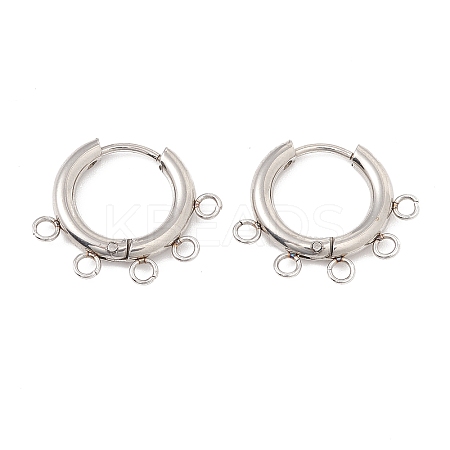 Tarnish Resistant 304 Stainless Steel Hoop Earring Findings LS-STAS-D183-01P-1