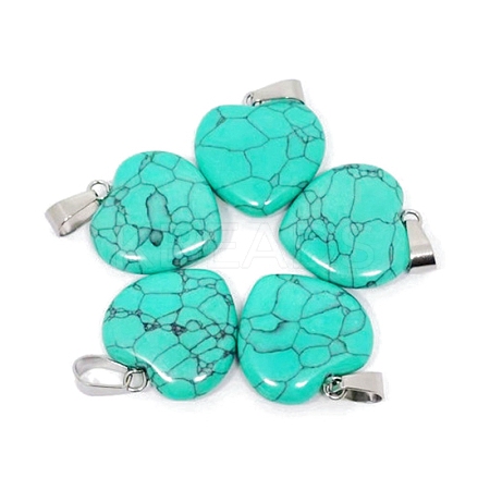 Valentine's Day Synthetic Turquoise Dyed Pendants LS-PW-WG34610-10-1