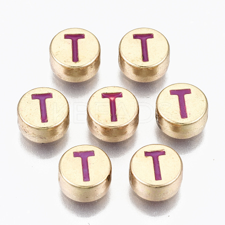 Alloy Enamel Beads ENAM-S122-029T-RS-1