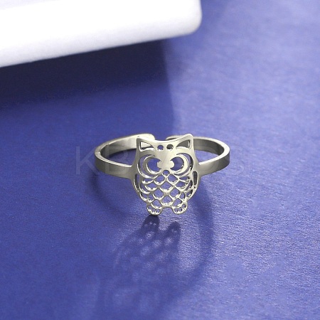 Non-Tarnish 304 Stainless Steel Open Cuff Rings RJEW-H213-01P-1