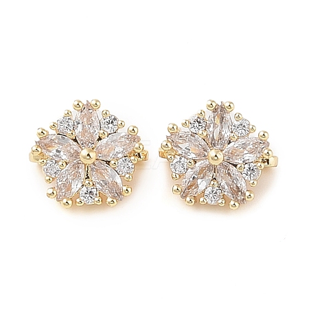 Brass Pave Cubic Zirconia Spacer Bars LS-KK-B090-03A-01G-1