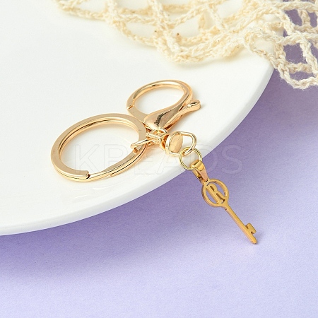 304 Stainless Steel Initial Letter Key Charm Keychains KEYC-YW00004-18-1