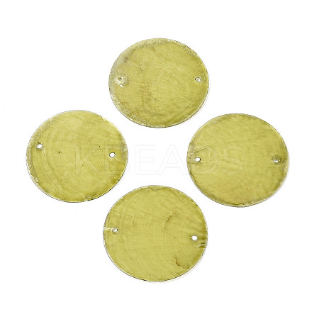 Spray Painted Natural Capiz Shell Disc Links Connector Charms SSHEL-T017-32C-1