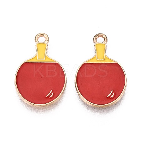 Alloy & Enamel Pendants ENAM-T021-44G-1