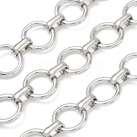 Rack Plating Brass Oval Link Chains CHC-N009-01P-1