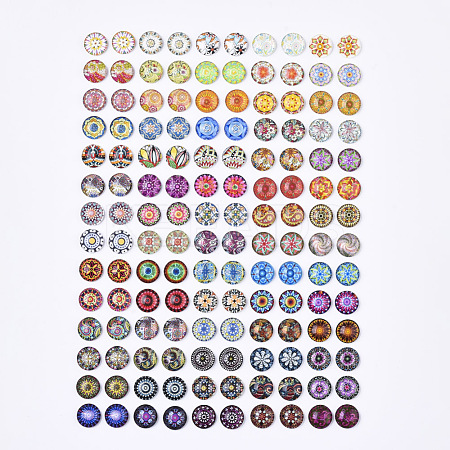 Glass Cabochons GGLA-R040-12mm-08-1