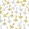 50Pcs 5 Style Glass & Alloy Pendant Decorations HJEW-FS00077-2