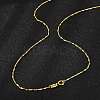 925 Sterling Silver Twisted Bar Link Chain Necklaces NJEW-H056-01B-G-2