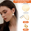 20Pcs Flat Round Brass Stud Earring Findings KK-BBC0028-24-2