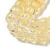 Transparent Spray Painting Crackle Glass Beads Strands GLAA-NH0001-05C-3