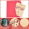 Valentine's Day Wooden Greeting Cards DIY-CP0011-91A-5