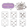 300Pcs 6 Style Tibetan Style Alloy Spacer Beads TIBE-YW0001-24-2