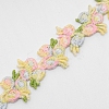 Flower Polyester Trim Ribbon OCOR-WH0057-18E-2