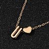 Alloy Letter Heart Pendant Necklaces for Women NJEW-FS0001-09U-1