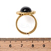 Oval Synthetic Blue Goldstone Finger Rings RJEW-M063-01G-15-3