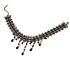 Gothic Style Spider Web Lace Alloy with Glass Teardrop Tassel Choker Necklaces for Women FS-WG111EC-01-2