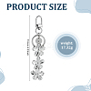 304 Stainless Steel Flower Keychains KEYC-ME00016-02-2