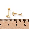 304 Stainless Steel Synthetic Opal Stud Earrings EJEW-B143-01G-03-5
