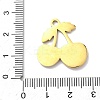 304 Stainless Steel Fruit Enamel Pendants STAS-G362-04G-12-3
