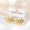 304 Stainless Steel ABS Plastic Pearl Stud Earrings LS-STAS-D368-01D-G-1