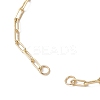 Adjustable Brass Paperclip Chain Slider Bracelet Making X-BJEW-JB01381-3
