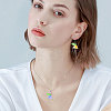 100Pcs 10 Colors Glass Flower of Life Charms FIND-CA0009-01-6