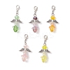 5Pcs Glass Pendant Decorations HJEW-JM03700-S-1