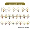 Cattle Alloy Enamel Pendant Locking Stitch Markers HJEW-CJ00032-8