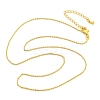 Brass Rolo Chains Necklaces for Women NJEW-D302-45G-4