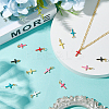 14Pcs 7 Colors Real 18K Gold Plated Eco-Friendly Rack Plating Brass Enamel Pendants KK-BBC0018-80-3