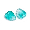 Two-Tone Transparent Glass Charms GLAA-H016-15R-2